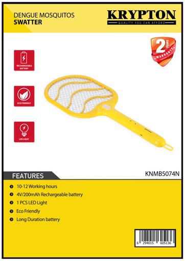 display image 8 for product Krypton 4V/200Mah Rechargeable Mosquito Killer Bat