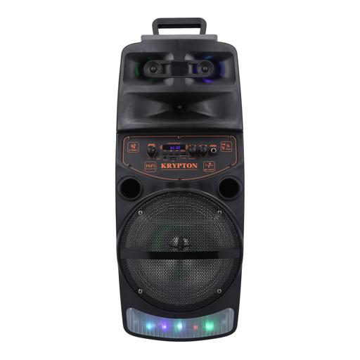 display image 7 for product Rechargeable Portable Speaker with Microphone, KNMS5192 | 8-inch Woofer & Remote Control |  Bluetooth, USB, FM radio, TF card, TWS and AUX Compatibility