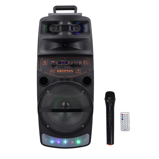 Rechargeable Portable Speaker with Microphone, KNMS5192 | 8-inch Woofer & Remote Control |  Bluetooth, USB, FM radio, TF card, TWS and AUX Compatibility hero image
