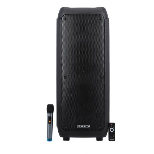 Rechargeable Portable Speaker with 1 Mic & Remote | KNMS5193 | Bluetooth, USB, FM and TF card Compatible | 80000W | 12"x 2 Woofer with LED Lights hero image