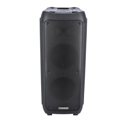 display image 7 for product Rechargeable Portable Speaker with 1 Mic & Remote | KNMS5193 | Bluetooth, USB, FM and TF card Compatible | 80000W | 12"x 2 Woofer with LED Lights