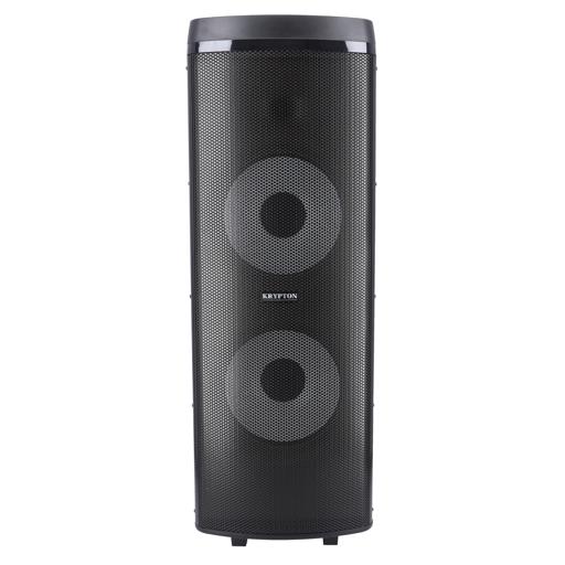 display image 8 for product Rechargeable Portable Speaker with 1 Mic & Remote | KNMS5193 | Bluetooth, USB, FM and TF card Compatible | 80000W | 12"x 2 Woofer with LED Lights