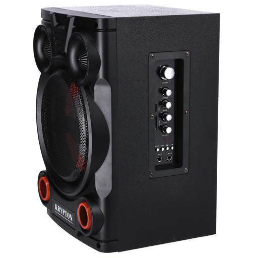display image 9 for product 2.0 Professional Speaker with Remote & Microphone, KNMS5195 | 8" Woofer with Colourful Light | With USB/Bluetooth Connect/FM Radio/SD/Aux Input | 40000W PMPO