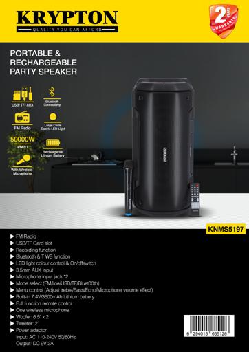 display image 10 for product Krypton Portable And Rechargeable Professional Speaker