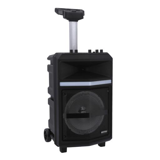 display image 6 for product Portable Professional Rechargeable Speaker, KNMS5393 | Trolley Handle & Wheels | TWS Function | BT/ Aux/ USB/ TF/FM/ Mic | Perfect for Indoor & Outdoor Use