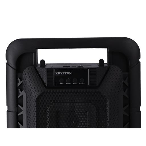 display image 5 for product Krypton Rechargeable Portable Speaker - Comfortable Handle | USB, FM, Mic, Bluetooth & Remote | LED Disco Light, 1800 Mah Battery | Party Speaker | Ideal for Indoor & Outdoors
