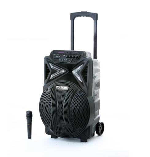 Krypton Rechargeable Portable Trolley Speaker -With Usb, Sd Card, Fm, Mic, Bluetooth hero image