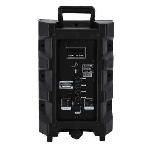 display image 5 for product Krypton Rechargeable Portable Speaker 8 Inch - With Usb, Sd Card, Fm, Mic, Bluetooth & Remote