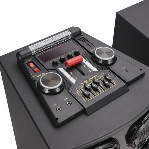 display image 8 for product 2.0 CH Professional Speaker System, Remote Control, KNMS6219 | USB, SD, FM, Bluetooth, Aux-in, Microphone Inputs | LED Display | Wireless Microphone For Karaoke