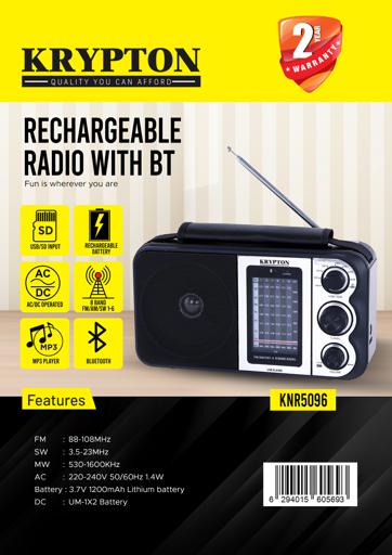 display image 9 for product Krypton 900Mah Rechargeable Radio