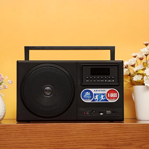 display image 3 for product Rechargeable Radio | BT/USB/SD/BT | Excellent Sound Quality | Lightweight Portable FM Radio | 8 Bands Radio | Stylish Retro Design