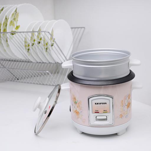 display image 1 for product Krypton 350W 0.6L Rice Cooker With Steamer