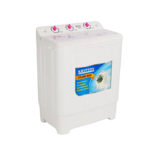 display image 9 for product Semi-Automatic Washing Machine, 7.5kg, KNSWM6124 | Big Pulsator | Classic Design, Highly Efficient | Lower Noise | Working Smoothly | Rust Proof Plastic Body | Powerful Motor