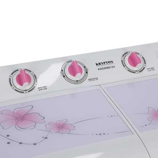 display image 7 for product Semi-Automatic Washing Machine, 7.5kg, KNSWM6124 | Big Pulsator | Classic Design, Highly Efficient | Lower Noise | Working Smoothly | Rust Proof Plastic Body | Powerful Motor