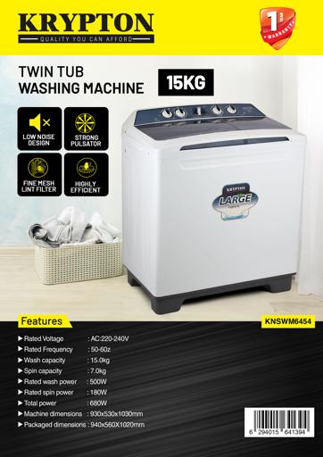 display image 16 for product WASHING MACHINE 15KG 1*1