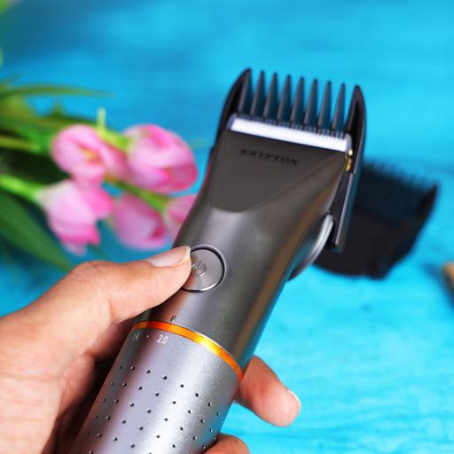 display image 3 for product Rechargeable Hair Clipper, Ceramic Titanium Blade, KNTR5422 | 1*2000mAh Lithium Battery | 3/6/9/12mm Guide Comb | 4 Hours Operating Time