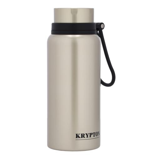 display image 8 for product Sports Bottle, Stainless Steel, 950ml, KNVF6357 | Double Wall Vacuum Insulation | Keep Drinks Hot Or Cold For Hours | Silicon Handle | Leak-Proof Lid