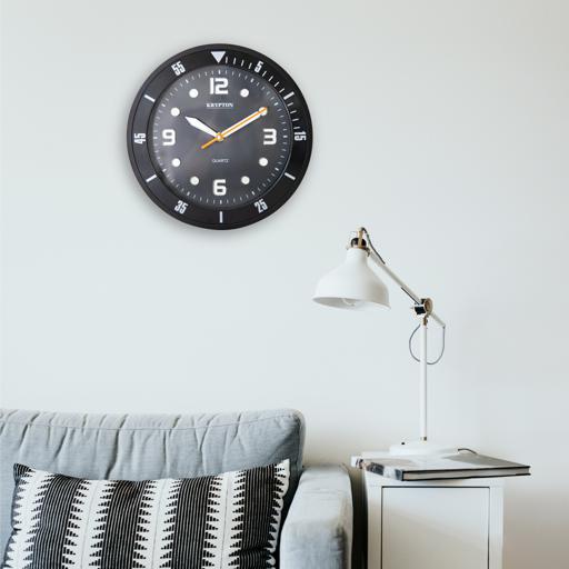 display image 1 for product Krypton Wall Clock - Large Round Wall Clock, Modern Design