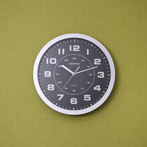 display image 3 for product Krypton Wall Clock - Large Round Wall Clock, Modern Design