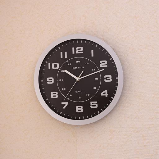 display image 1 for product Krypton Wall Clock - Large Round Wall Clock, Modern Design