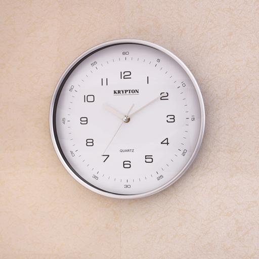 display image 1 for product Krypton Wall Clock - Large Round Wall Clock, Modern Design