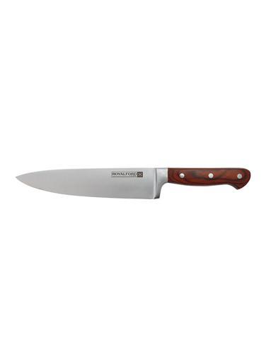 Royalford 8" Chef Knife With Wooden Finish - All-Purpose Small Kitchen Knife - Ultra Sharp Stainless hero image