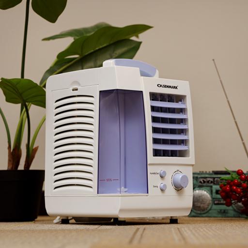 display image 3 for product Olsenmark Mini Air Cooler - Fan, Air Cooler, Humidifier, Air Purifier - 0.80 Liter - 3 Wind Speed