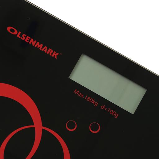 display image 5 for product Olsenmark Digital Personal Scale - Tempered Glass Platform - 180Kg Capacity - Lcd Display - Auto Zero