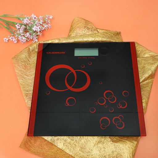 display image 3 for product Olsenmark Digital Personal Scale - Tempered Glass Platform - 180Kg Capacity - Lcd Display - Auto Zero