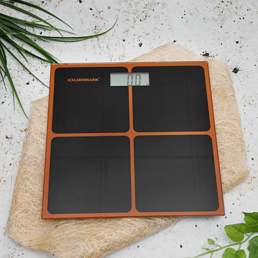 display image 1 for product Olsenmark Digital Personal Scale - Tempered Glass Platform - 180Kg Capacity - Lcd Display - Auto Zero