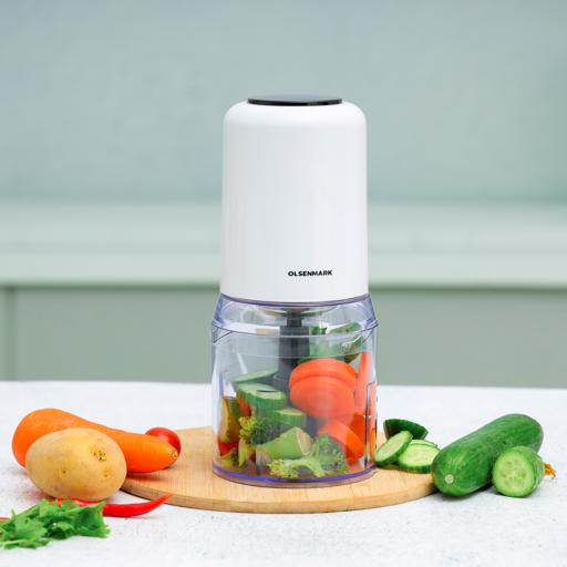 display image 1 for product Multi Chopper, Electric Mini Chopper, 500ml Bowl, OMC2246 | 2 Speed Setting | Food Smashers for Garlic/ Fruits/ Vegetables/ Meats/ Onions/ Nuts/ Pepper/ Ginger/ Salad/ Chili