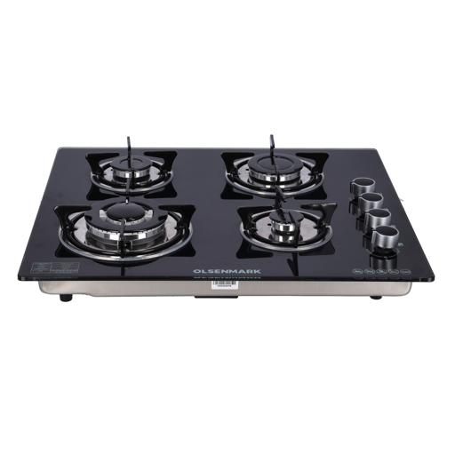 Olsenmark 2 In 1 Gas Hob - 8mm Tempered Glass Top - Brass Burner - Auto-Ignition - Thick Pan Support | Bakelite Knobs | Low Gas Consumption | 2 Years Warranty hero image