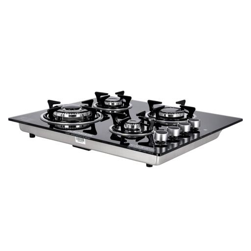display image 1 for product Olsenmark 2 In 1 Gas Hob - 8mm Tempered Glass Top - Brass Burner - Auto-Ignition - Thick Pan Support | Bakelite Knobs | Low Gas Consumption | 2 Years Warranty