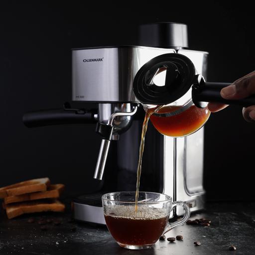 display image 1 for product Olsenmark Cappuccino Maker - Multi-Function - Stainless Steel Decoration Plate - Illuminated On/Off