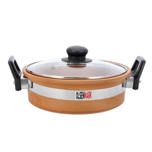 CLAY PRESSURE COOKER 4 LTR GLASS LID