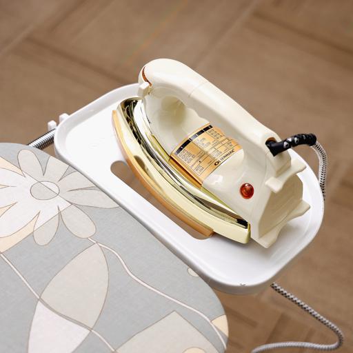 display image 3 for product Olsenmark Automatic Dry Iron- Non-Stick Golden Teflon Plate - Heavy Weight - Auto Cut-Off