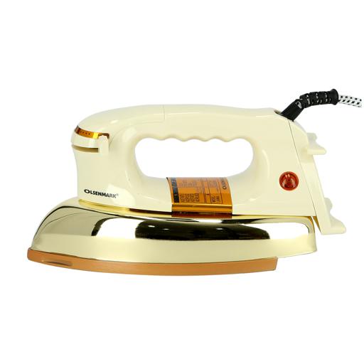 display image 4 for product Olsenmark Automatic Dry Iron- Non-Stick Golden Teflon Plate - Heavy Weight - Auto Cut-Off