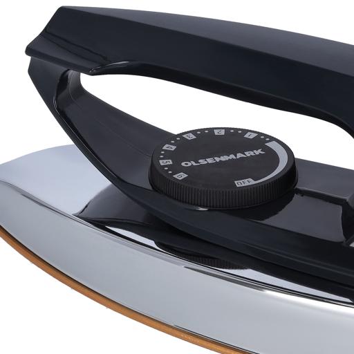 display image 7 for product Olsenmark Automatic Dry Iron- Non-Stick Golden Teflon Plate - Heavy Weight - Auto Cut-Off