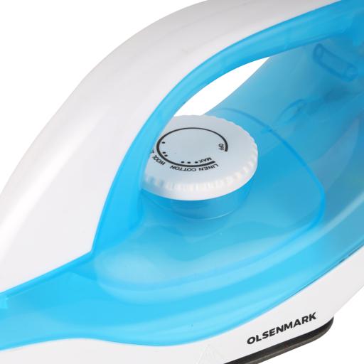 display image 4 for product Olsenmark OMDI1679 Dry Iron - Non-Stick Coating Plate - Light Weight - Adjustable Temperature - Pilot Light Indicator - Overheat Protection