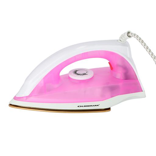 display image 4 for product Olsenmark Dry Iron - Golden Non-Stick Coating Sole Plate - Adjustable Temperature - Power Indicator