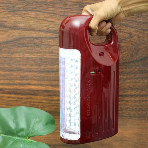 display image 2 for product Olsenmark Rechargeable Led Emergency Lantern & Flashlight, 2 In 1 - Overcharge And Discharge Battery