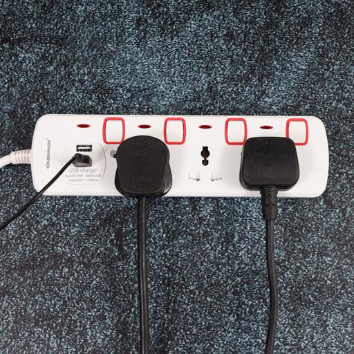 display image 3 for product Olsenmark Extension Socket, 3 Way - 4M - Power Extension Socket -Multi Plug Power Cable- High Quality