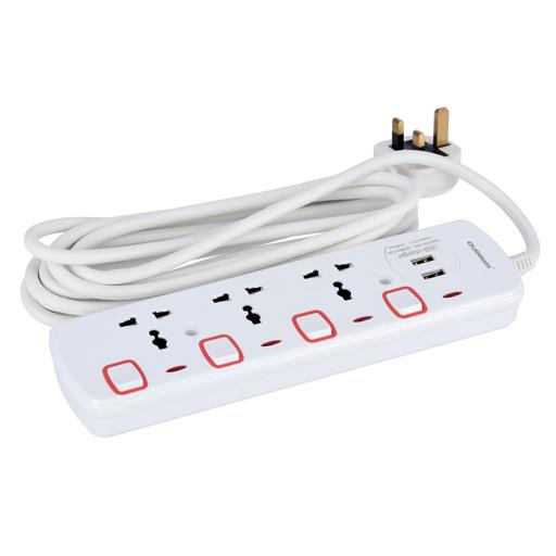 display image 6 for product Olsenmark Extension Socket, 3 Way - 4M - Power Extension Socket -Multi Plug Power Cable- High Quality