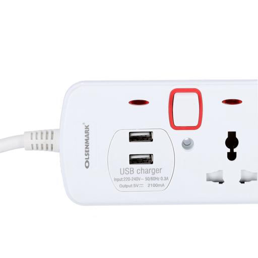 display image 7 for product Olsenmark Extension Socket, 3 Way - 4M - Power Extension Socket -Multi Plug Power Cable- High Quality