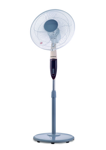 display image 8 for product Olsenmark Stand Fan with Remote, 16 Inch - Adjustable Height - Horizontal Oscillation - Powerful 60W Motor - 7.5 Hours Timer with 3 Speed - 5 Leaf Transparent ABS Blades - Home/Office Use