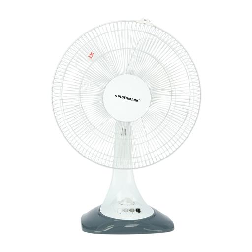 display image 7 for product Olsenmark Table Fan, 16 Inch - Piano Switches - 3 Speed Setting - 120 Ribbed Grills, 5 Leaf Abs