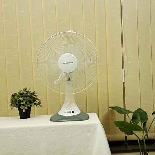 display image 3 for product Olsenmark Table Fan, 16 Inch - Piano Switches - 3 Speed Setting - 120 Ribbed Grills, 5 Leaf Abs