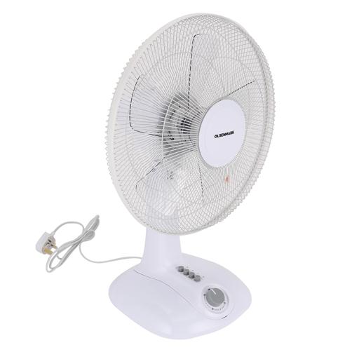 display image 7 for product Olsenmark Table Fan, 16"- Piano Switches- 3 speed setting - OMF1700 | 120 Ribbed Grills, 5 Leaf ABS Transparent Blades - Wide Angle Horizontal Oscillation - Timer Function - Cooling for Summer in Home/Office