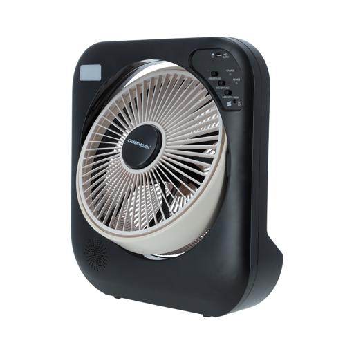 display image 7 for product Olsenmark OMF1751 Rechargeable Fan with Emergency Lantern, 12 Inch- 5 Leaf PP Blades - LED Night Light - Mobile Charging Port - Solar Connection - Portable, Lightweight - Powerful 30W Motor - Home/Office Use