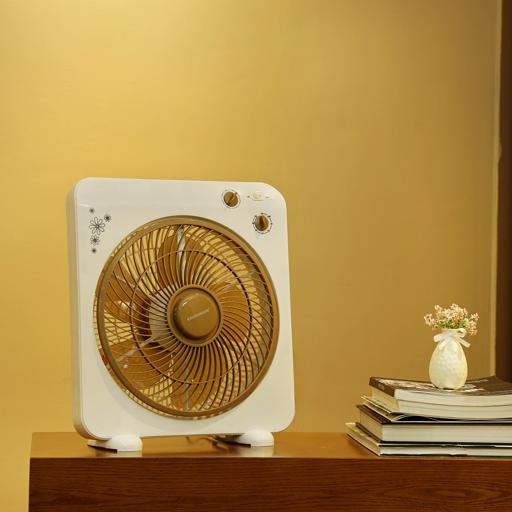 display image 2 for product Olsenmark Box Fan, 12 Inch - 3 Speed Setting - 5 Leaf Strong Blade - Timer Function